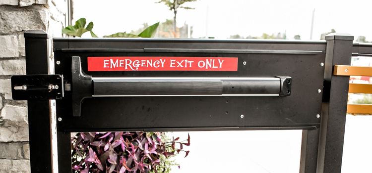 emergency push bar installation in Stuart